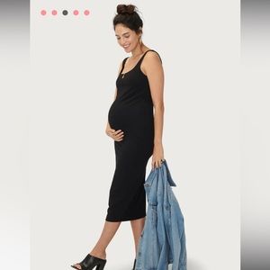 COPY - Hatch The Body Tank Black Dress Maternity